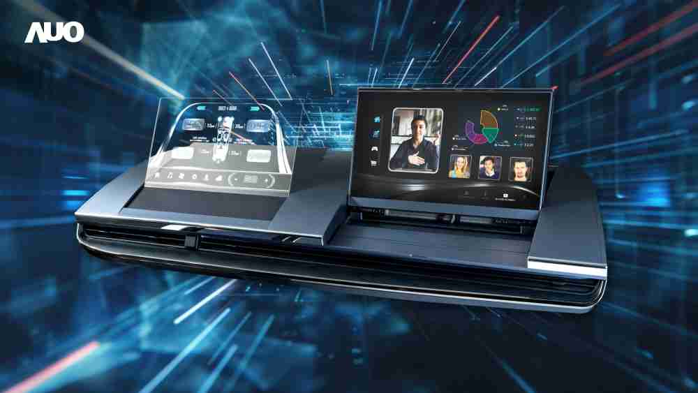 人生就是博Micro LED Display HMI解决方案打造透明Micro LED前座仪表，，呈现信息并保留驾驶视野开阔；亦为副驾驶座乘客打造收放自如的Micro LED屏幕，，，在不影响显示质量的前提于显示区内建镜头，，让用户能与视讯对象直接眼神接触，，，，提供绝佳的双向沟通体验